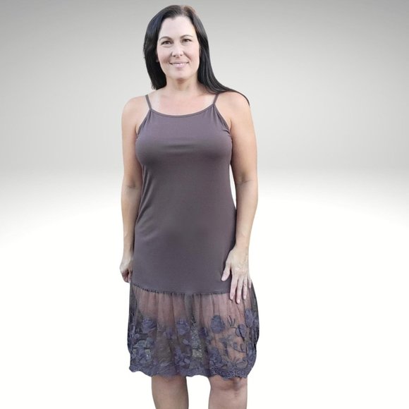 Stop and Smell the Roses Dark Chocolate Brown Lace Dress Extender - Picture 7 of 10